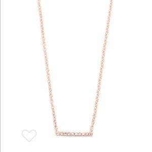 EF Collection 14k Mini Diamond Bar Necklace